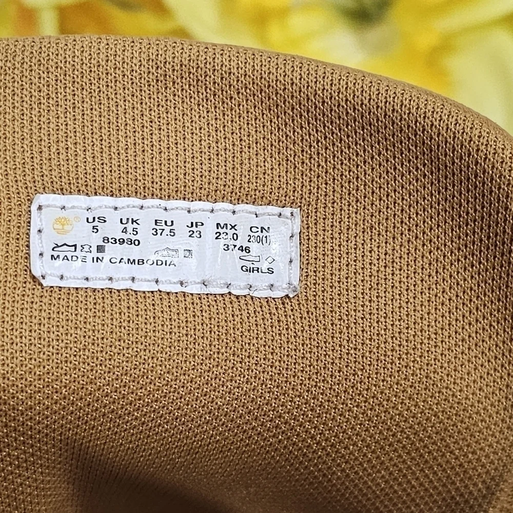 Timberland women/girls sz.5 Tall Boot tan/brown - Picture 5 of 10